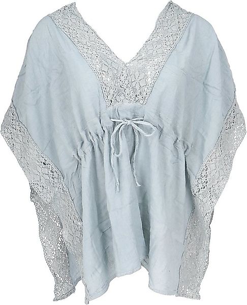 Guru-Shop Longbluse Kurze Kaftanbluse mit Spitze, Boho Kaftan -.. alternati günstig online kaufen