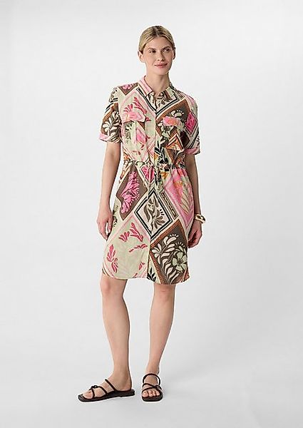 Comma Minikleid Hemdblusenkleid mit All-over-Print günstig online kaufen