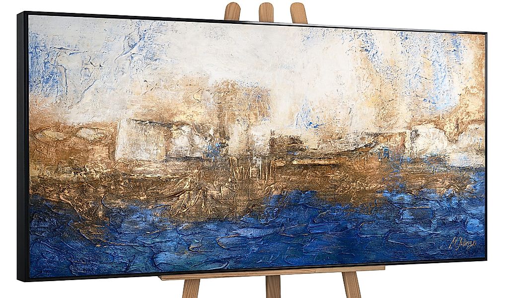 YS-Art Gemälde Marine, Abstrakte Bilder, Gold günstig online kaufen