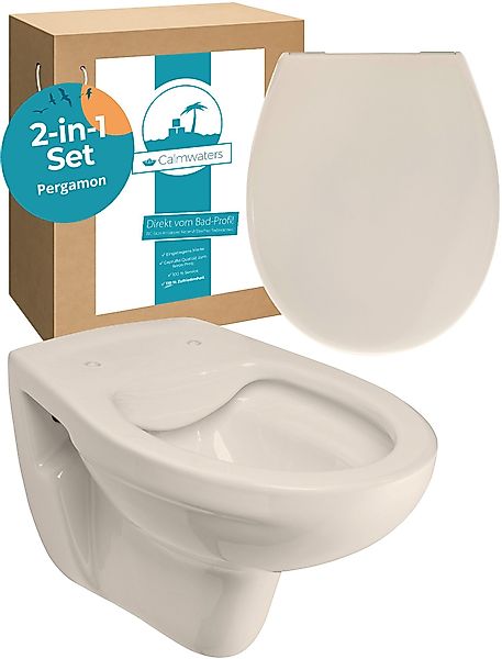 Calmwaters Tiefspül-WC Wand-WC spülrandlos, wandhängend, Abgang günstig online kaufen