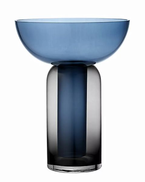 Vase Torus Large glas blau / H 35 cm - AYTM - Blau günstig online kaufen