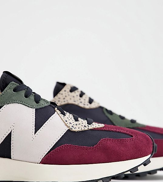 New Balance – 327 – Sneaker in Schwarz mit Animalprint und Blockfarbendesig günstig online kaufen