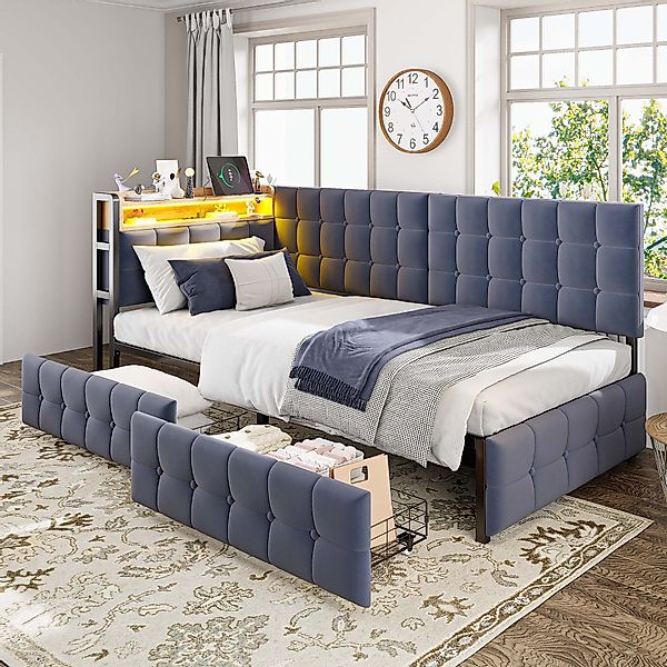 Flieks Daybett, Polsterbett Schlafsofa 90x200cm mit günstig online kaufen