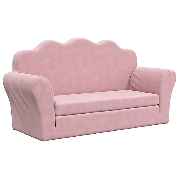 vidaXL Kindersofa, Kinder Schlafsofa 2-Sitzer Rosa günstig online kaufen