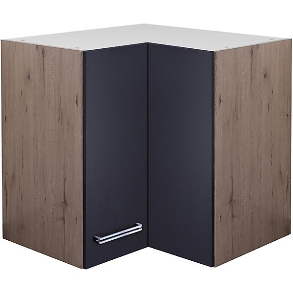 Flex-Well Exclusiv Küchen-Eck-Hängeschrank Lara 60x60cm Anthrazit-San Remo günstig online kaufen