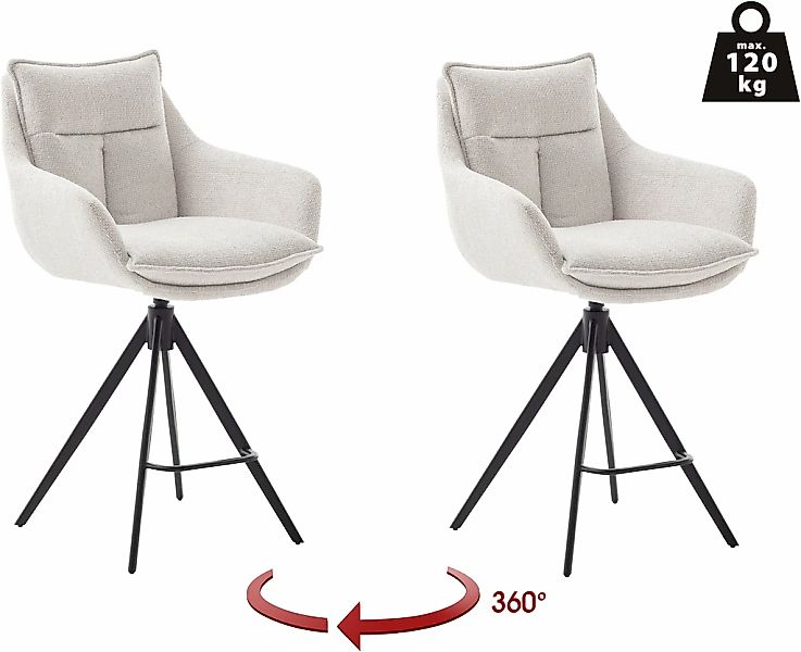 MCA furniture Bistrostuhl "Parker Tresenstuhl mit Armlehnen Tresenhocker" ( günstig online kaufen