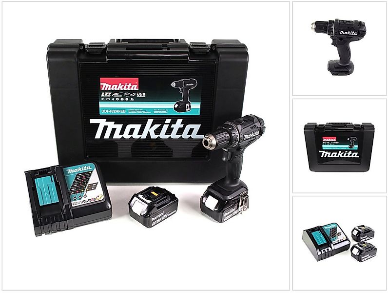 Makita Akku-Schrauber DDF 482 RFEB Akku Bohrschrauber 18 Volt im Transportk günstig online kaufen