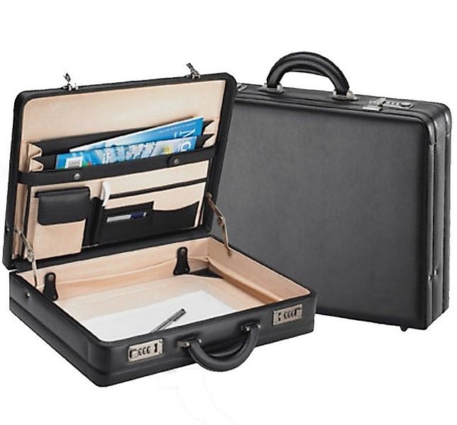 D&N Aktenkoffer Aktenkoffer 45x35x11cm - Echt Leder - schwarz günstig online kaufen