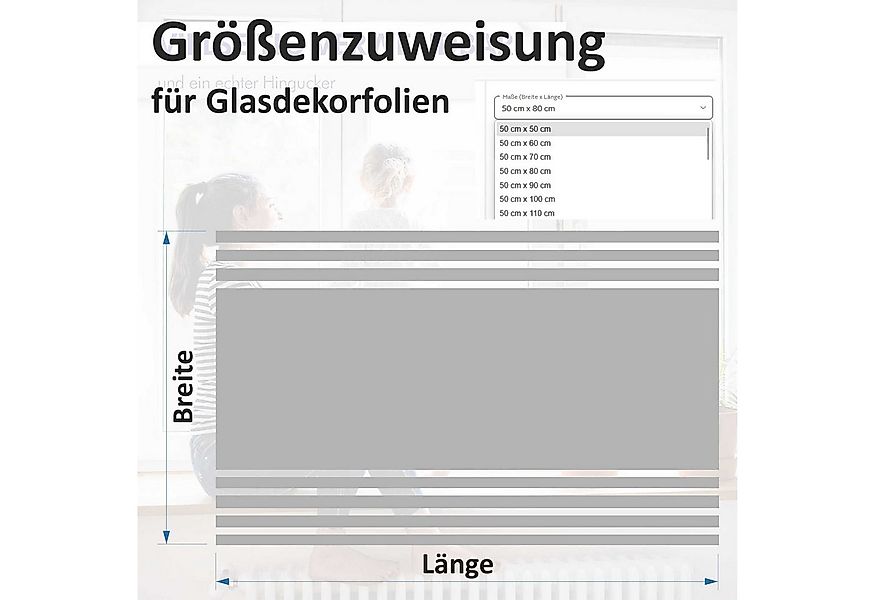 INDIGOS UG Fensterfolie Fensterfolie Sonnenschutz Sichtschutzfolie Streifen günstig online kaufen