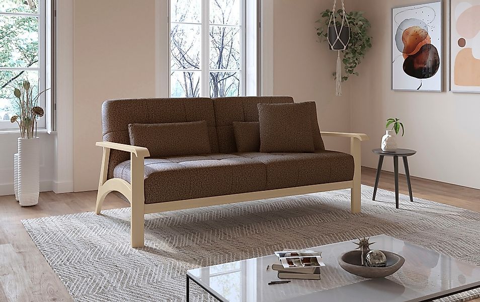 sit&more 2,5-Sitzer "Billund", Armlehnen aus eichefarbigem Buchenholz, vers günstig online kaufen