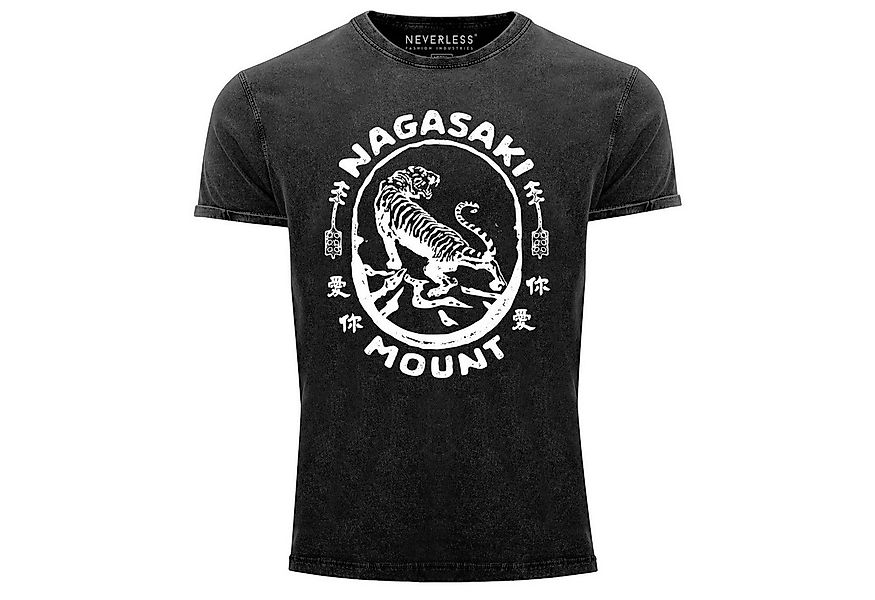 Neverless Print-Shirt Neverless® Herren T-Shirt Vintage Shirt Printshirt Ti günstig online kaufen