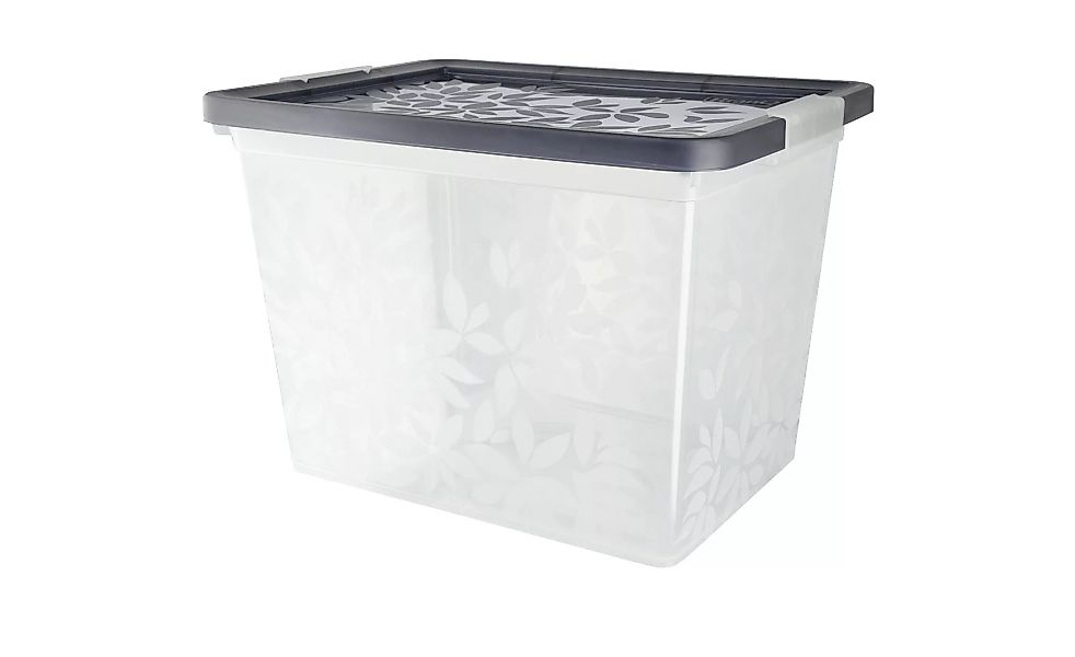 Aufbewahrungsbox mit Deckel - grau - Kunststoff - 39,5 cm - 28 cm - 29 cm - günstig online kaufen