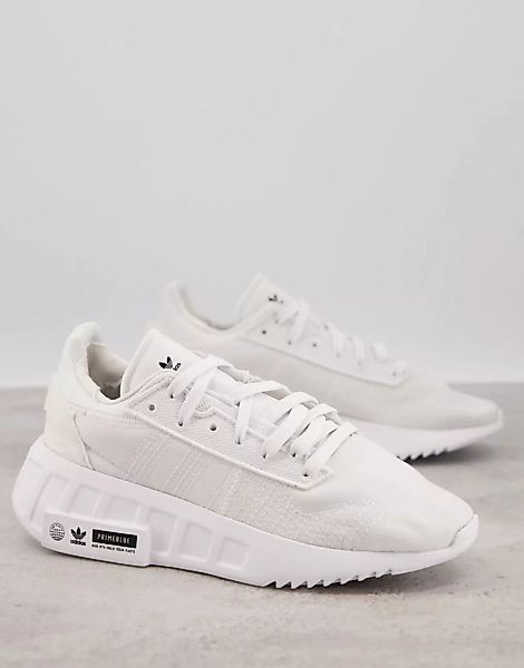 adidas Originals – Geodiver – Nachhaltige Sneaker in Dreifach-Weiß günstig online kaufen