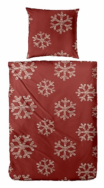 Primera Bettwäsche "Feinbiber-Bettwäsche Snowflake" 2 Stk. tlg. mit winterl günstig online kaufen
