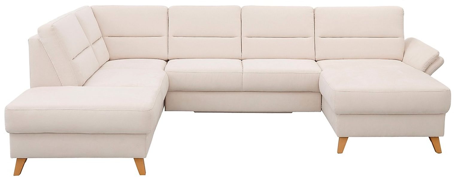 Home affaire Wohnlandschaft "Westerland U-Form" Federkern, wahlweise Bettfu günstig online kaufen