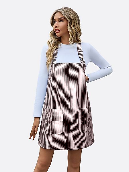 Imily Bela Jeanskleid Damen Gestreiftes Trägerkleid mit Verstellbaren Schul günstig online kaufen