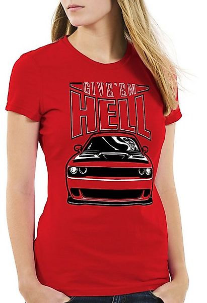 style3 T-Shirt Give em Hell muscle car hellcat v8 challenger dodge usa günstig online kaufen