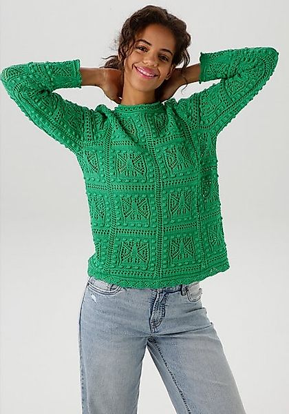 Aniston CASUAL Strickpullover im attraktiven Ajour-Muster-Mix günstig online kaufen