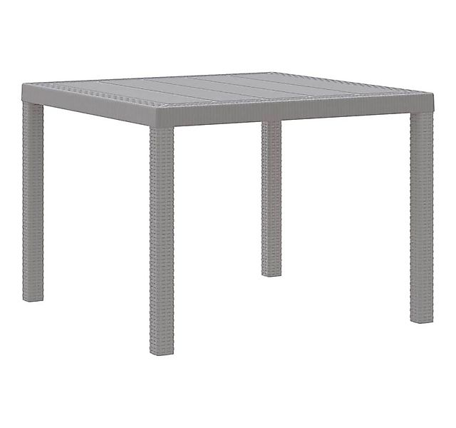 vidaXL Gartentisch Gartentisch Hellgrau 100 x 100 x 73 cm Poly-Rattan (1-St günstig online kaufen