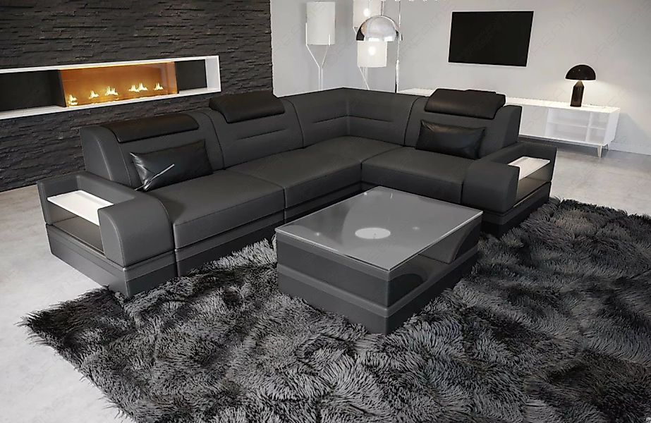 Sofa Dreams Ecksofa Ledercouch Sofa Trivento L Form kurz Leder Sofa günstig online kaufen