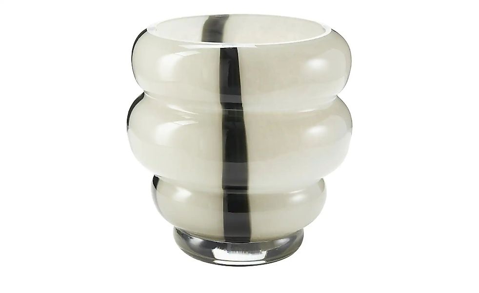 HOME STORY Vase   ¦ weiß ¦ Glas ¦ Maße (cm): H: 18,5  Ø: 19 Accessoires > V günstig online kaufen
