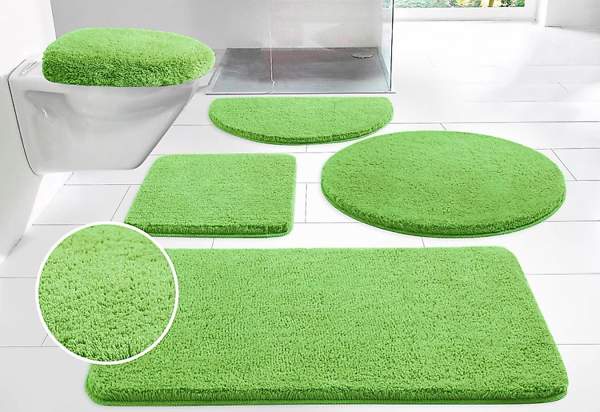 my home Badematte "Merida, Badvorleger, Badezimmer Teppich" Höhe 32 mm ruts günstig online kaufen