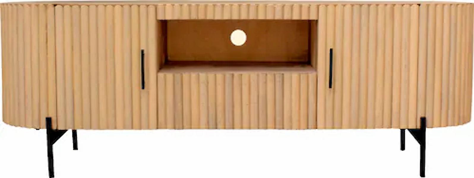 SIT TV-Board 1 Stk. tlg. Lamellen-Design im Retro Stil günstig online kaufen