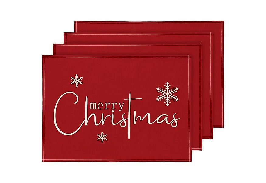LuxusKollektion Dekohänger Platzset Weihnachten 4er Set Tischsets Abwaschba günstig online kaufen
