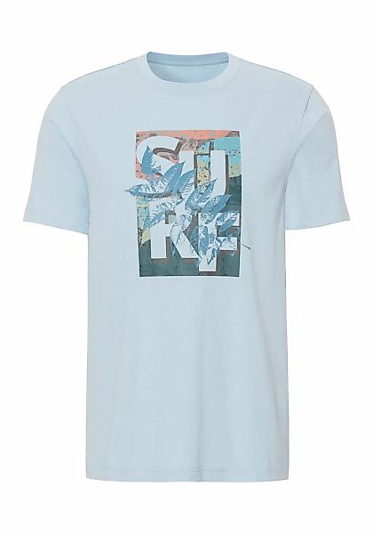 John Devin T-Shirt Rundhalsshirt mit Surf -Aufdruck aus reiner Baumwolle günstig online kaufen