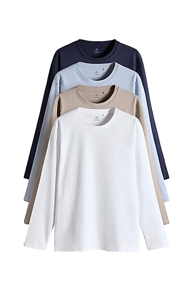 The Set Langarmshirt The Set Regular Fit Langarmshirts, 4er-Pack (4-tlg) günstig online kaufen