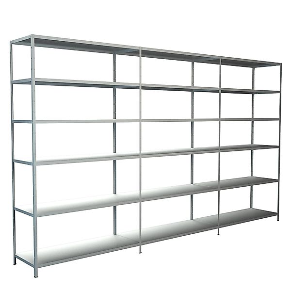 Schulte Steck-Grund-/Anbauregale 230 cm x 260 cm x 35 cm Weiß günstig online kaufen