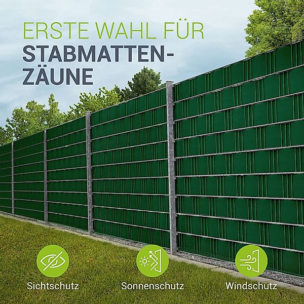 Juskys Sichtschutzstreifen PVC Sichtschutzstreifen 4er Set, günstig online kaufen