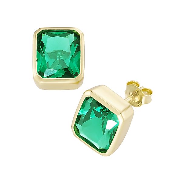 GIORGIO MARTELLO MILANO Paar Ohrstecker "mit grünen Kristallsteinen Silber günstig online kaufen