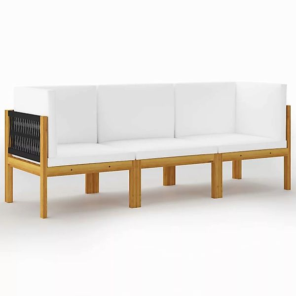 3-sitzer-gartensofa Mit Kissen Massivholz Akazie günstig online kaufen