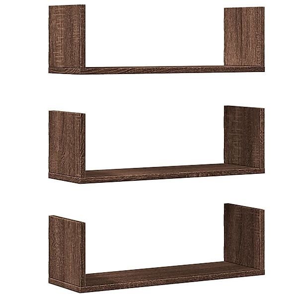 vidaXL Regal Wandregale 3 Stk. Eichen-Optik günstig online kaufen