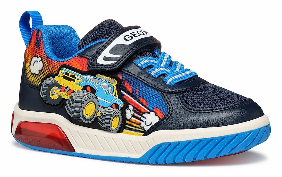 Geox Sneaker "J INEK BOY Blinkschuh", Kindergartenschuh, Klettschuh mit Fah günstig online kaufen