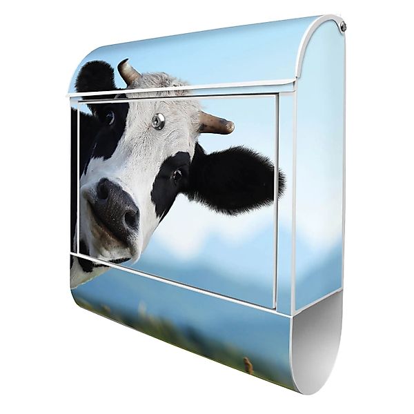 Banjado Design Briefkasten Weiß Pulverbeschichtet 39x47x14cm 2 Schlüssel Mi günstig online kaufen