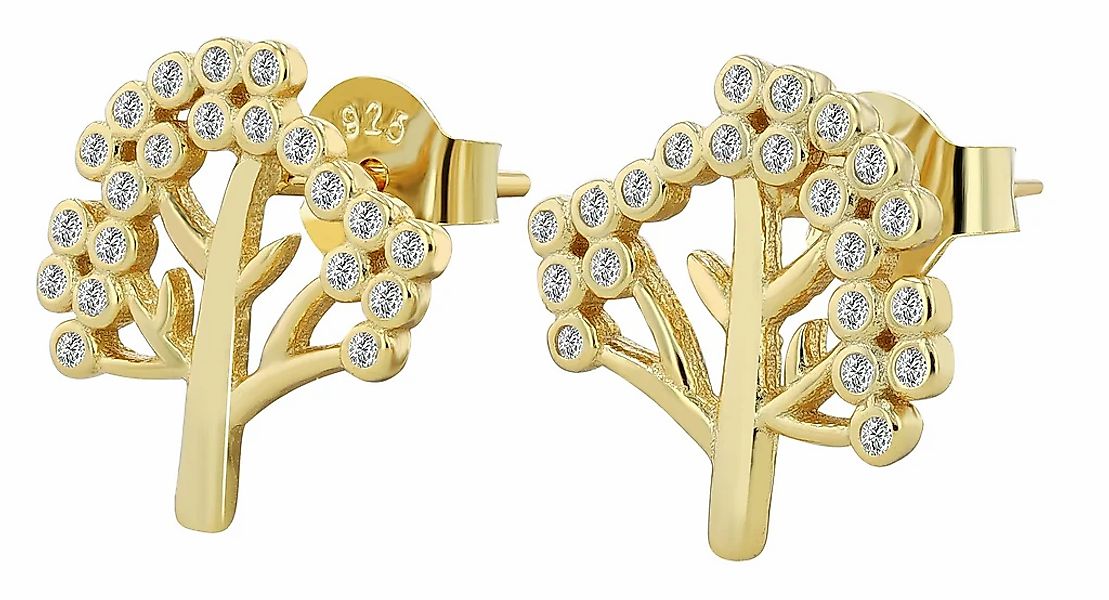 Adelia´s Paar Ohrhänger "Damen Ohrringe – Ohrstecker Lebensbaum aus 925 Sil günstig online kaufen