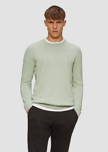 s.Oliver Rundhalspullover Casual (1-tlg) Rundhals. langarm, Logo-Stickerei günstig online kaufen