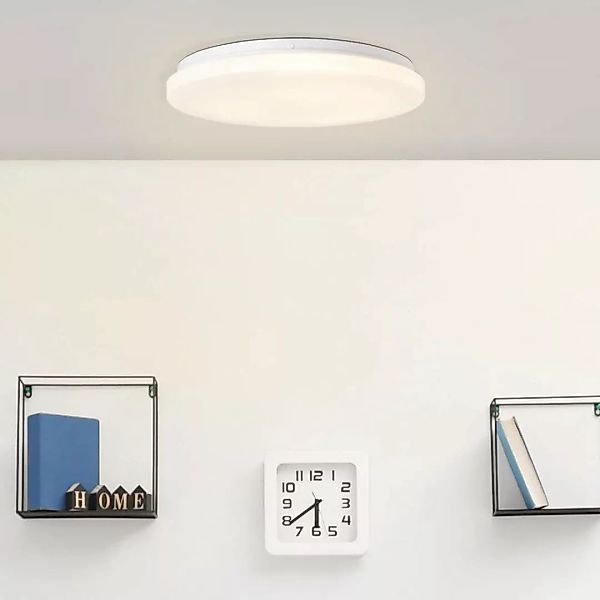 LED Deckenleuchte Alon in Weiß 18W 1900lm mit Bewegungsmelder günstig online kaufen