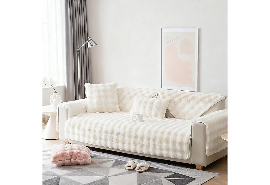 REDOM Sofahusse Plüsch-Sofabezug Sofadecke Couchschutz, waschbar für Sofa S günstig online kaufen