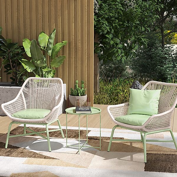 Outsunny Beistelltisch klappbar Gartentisch Ø46 x 50 cm Rund wetterfest Bal günstig online kaufen