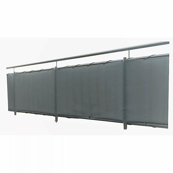 Peddy Shield Balkonverkleidung mit Kabelbinder 90 cm x 500 cm Silbergrau günstig online kaufen