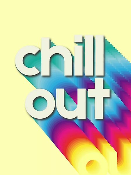 Poster / Leinwandbild - Chill Out - Neon Rainbow günstig online kaufen