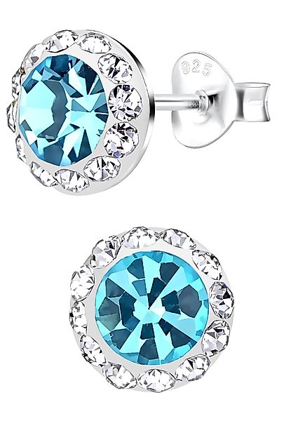 Limana Paar Ohrstecker Damen Ohrringe 925 Silber runde Kristalle Damenohrri günstig online kaufen