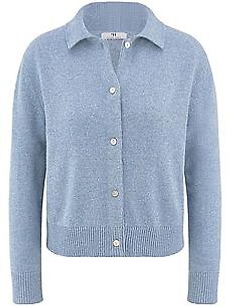 Strickjacke Peter Hahn blau günstig online kaufen