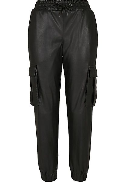 URBAN CLASSICS Cargohose Urban Classics Damen Ladies Faux Leather Cargo Pan günstig online kaufen