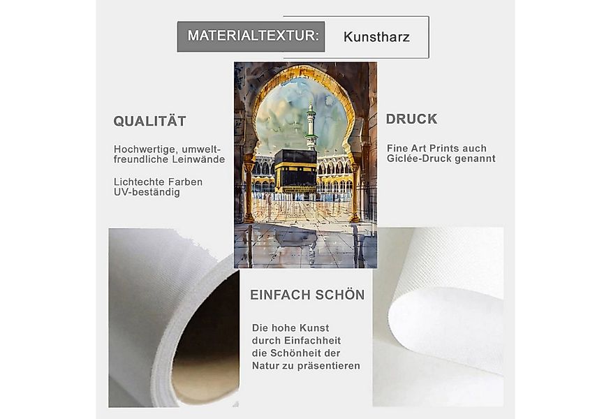 TPFLiving Kunstdruck OHNE RAHMEN, Islamische Motife - Moschee - Kaaba - (Le günstig online kaufen