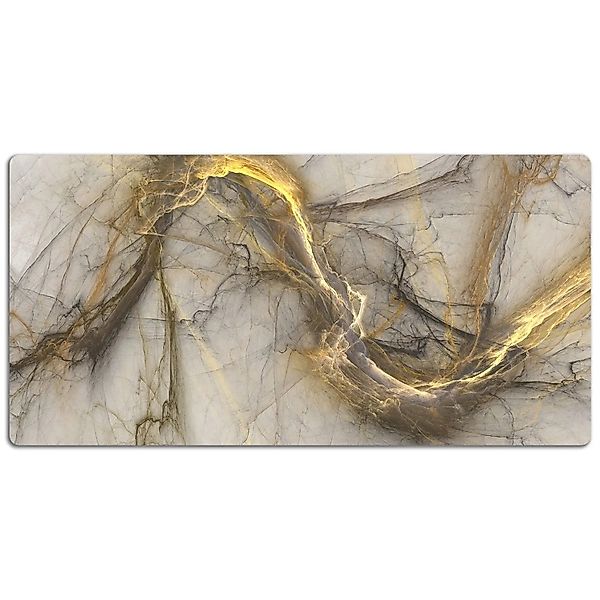 Tulup Schreibtischunterlage Goldener Marmor Schreibtisch Auflage 120x60 cm günstig online kaufen