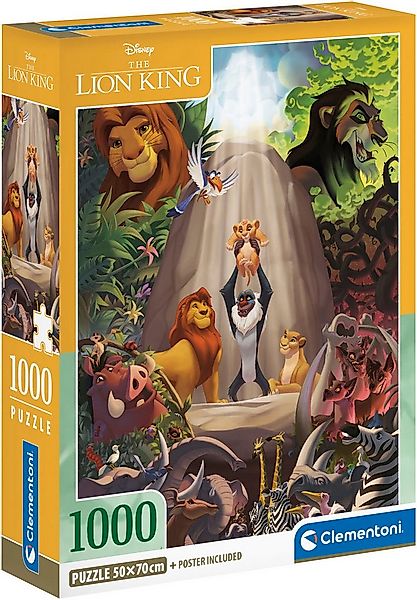 Clementoni® Puzzle Disney Compact, König der Löwen, 1000 Puzzleteile, Made günstig online kaufen